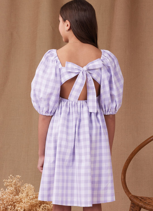 Simplicity Schnittmuster S9964 Mädchen Kleid mit Puffärmeln