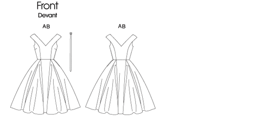Vintage Vogue Schnittmuster V1172 – Damenkleid 1957er Jahre