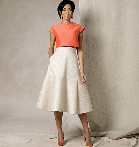 Vogue Schnittmuster V1486 – Anliegendes Oberteil & Rock von Nicola Finetti