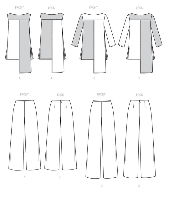 Vogue Schnittmuster V1581 – Damen Hosenanzug von Tom and Linda Platt