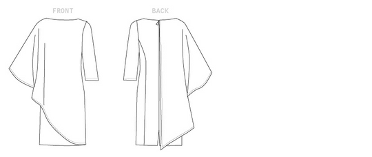 Vogue Schnittmuster V1614 – Damen Kleid in Wickeloptik von Tom and Linda Platt