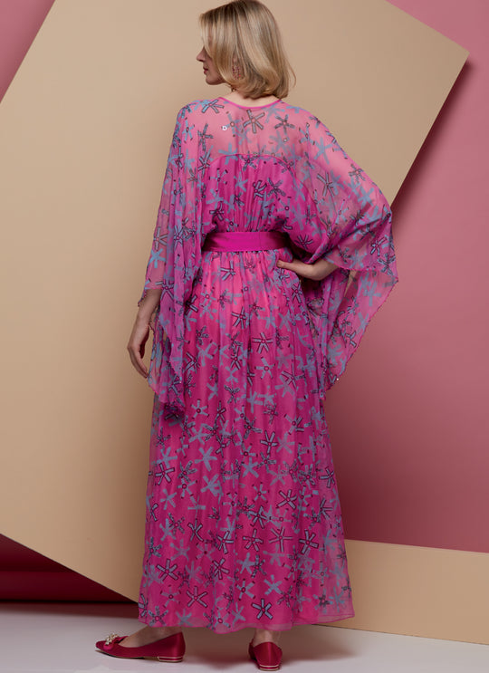 Vogue Schnittmuster V1627 Damenkleid im Kimono-Stil von Zandra Rhodes