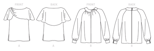 Vogue Schnittmuster V1629 – Glamouröses Damen Top