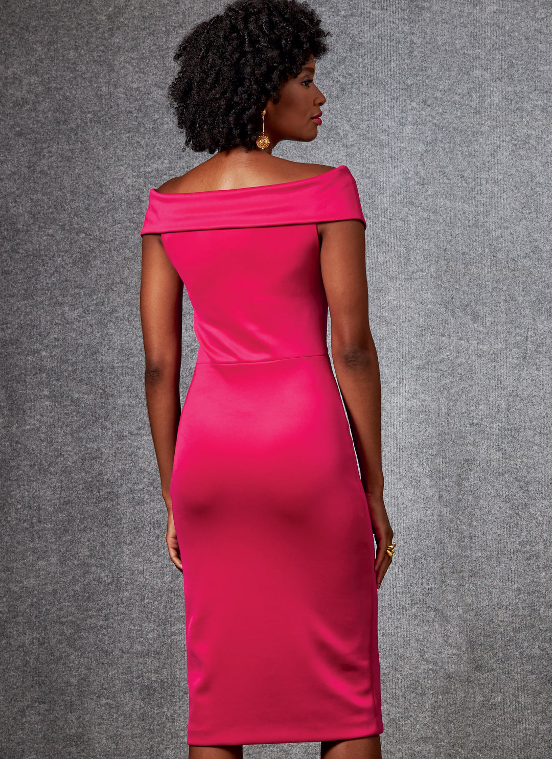 Vogue Schnittmuster V1674 – Damen Kleid mit One-Shoulder oder Wickeloptik