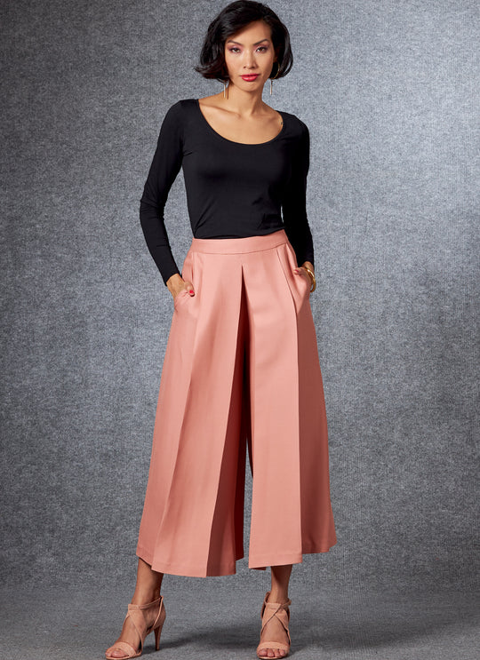 Vogue Schnittmuster V1685 – Damen Hose / Rock in weiter Silhouette