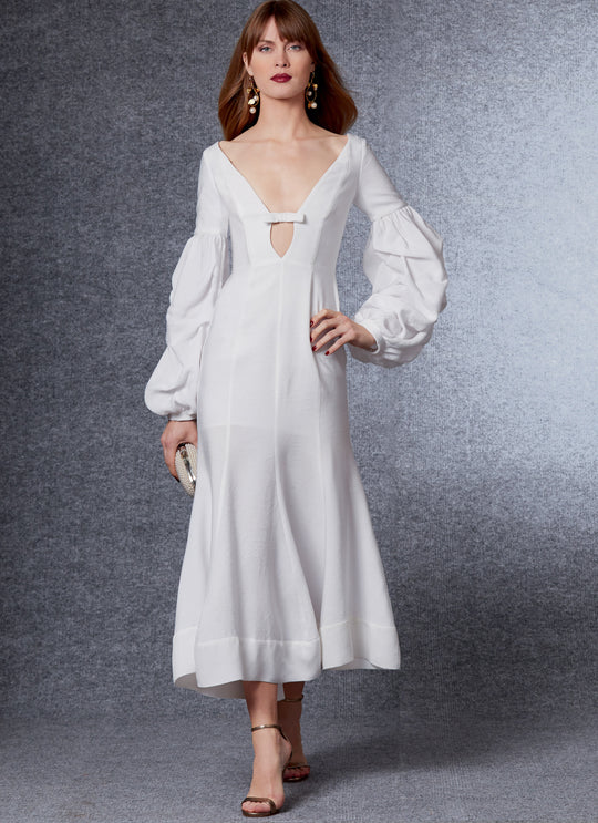 Vogue Schnittmuster V1722 eng anliegendes Kleid mit tiefem Dekolleté von Nicola Finetti