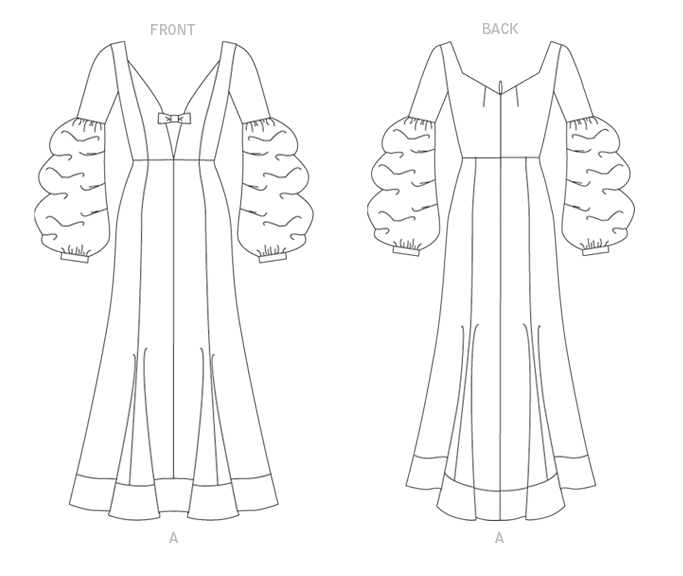 Vogue Schnittmuster V1722 eng anliegendes Kleid mit tiefem Dekolleté von Nicola Finetti
