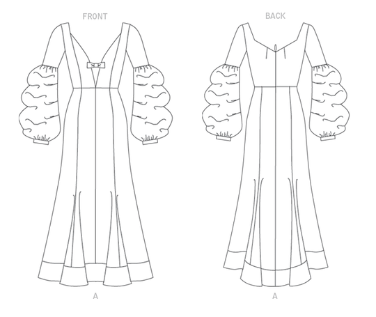 Vogue Schnittmuster V1722 eng anliegendes Kleid mit tiefem Dekolleté von Nicola Finetti