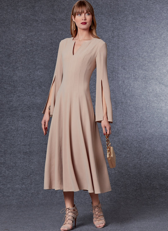 Vogue Schnittmuster V1724 – Damen Kleid mit Prinzessnähten