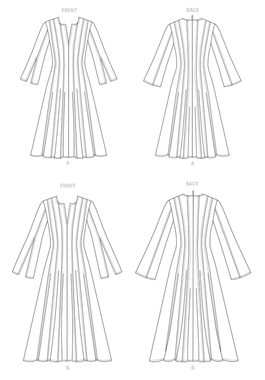 Vogue Schnittmuster V1724 – Damen Kleid mit Prinzessnähten