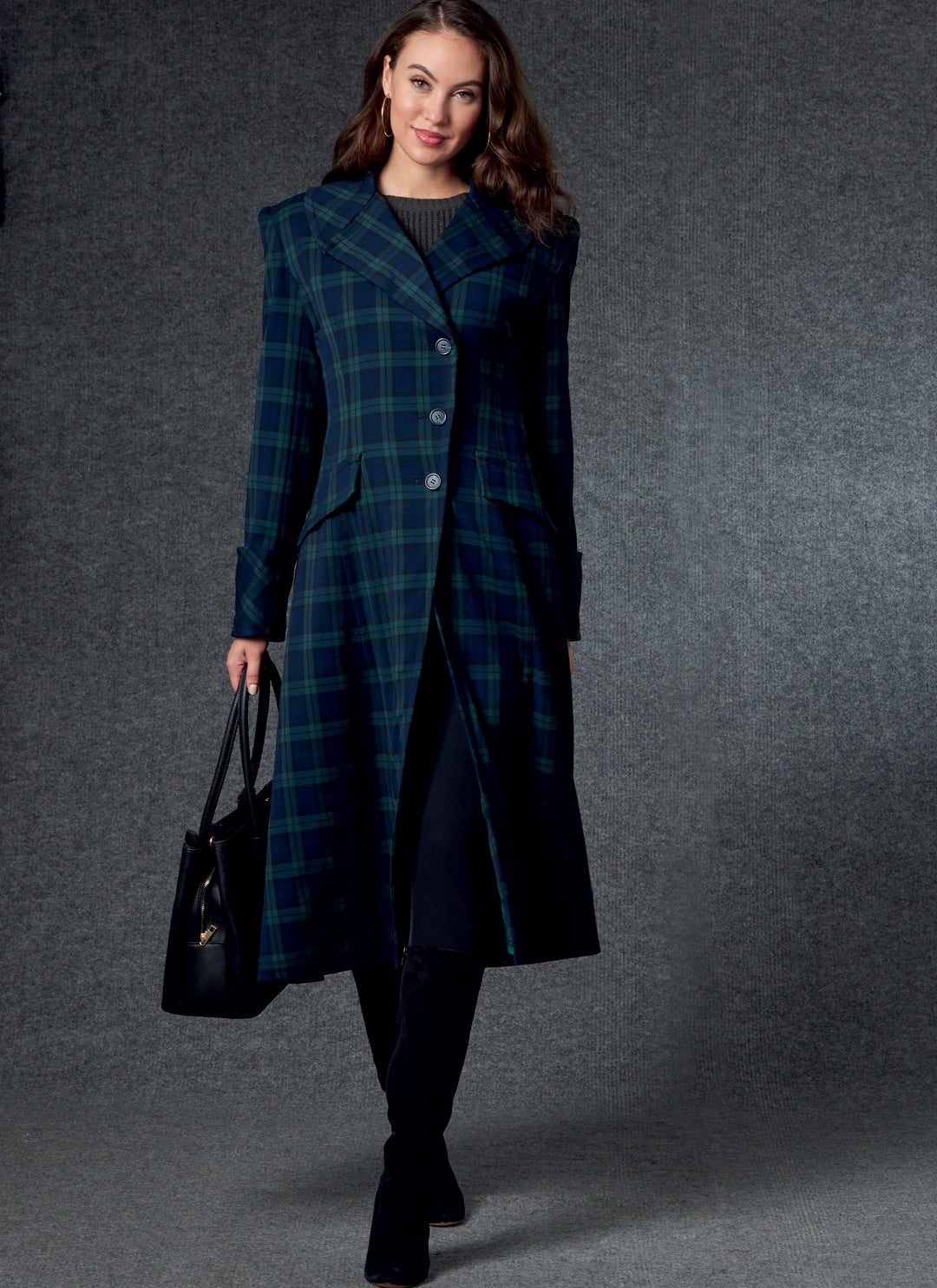Vogue Schnittmuster V1752 Damen gefütterter Mantel  mit markanter Silhouette
