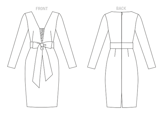 Vogue Schnittmuster V1775 Damen Kleid von Badgley Mischka