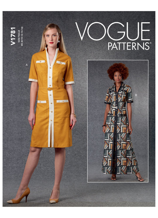 Vogue Schnittmuster V1781 – Damenkleid mit Gürtel & perfekter Passform