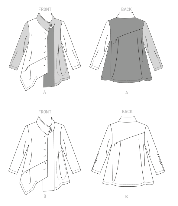 Vogue Schnittmuster V1784 – Damen Shirts von Marcy Tilton