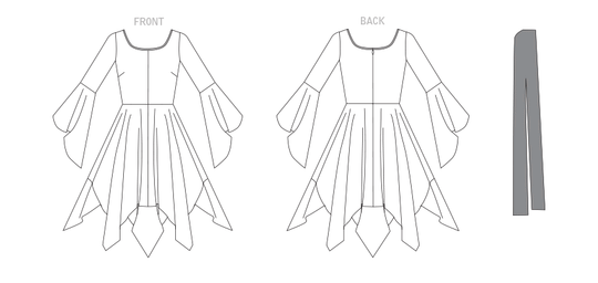 Vogue Schnittmuster V1796 Damen Kleid & Gürtel von Zandra Rhodes