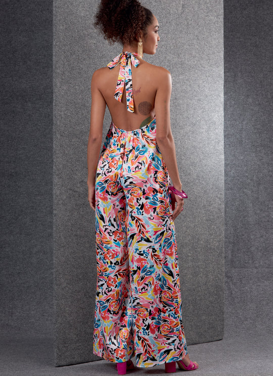 Vogue Schnittmuster V1807 Schickes Damen-Jumpsuit in 2 Längenvariationen