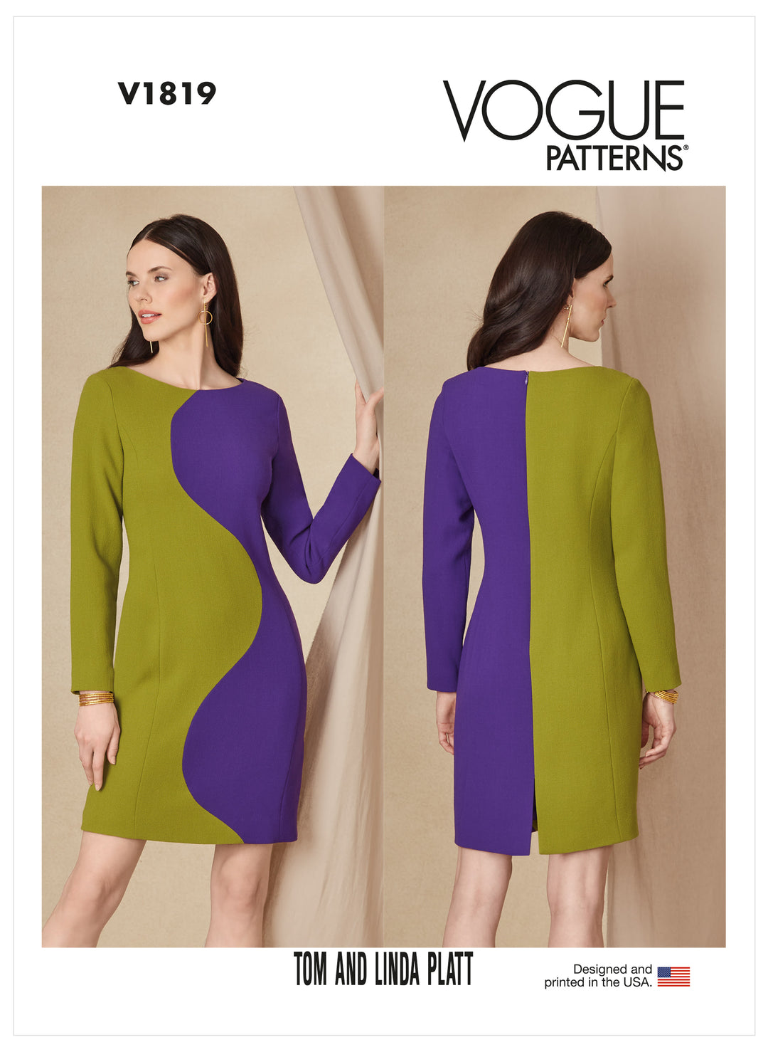 Vogue sewing pattern V1819 women's sheath dress by Tom and Linda Platt – Schnittmuster-Online