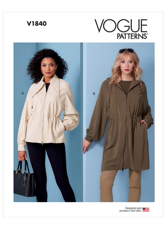 Vogue Schnittmuster V1840 Damen Jacke