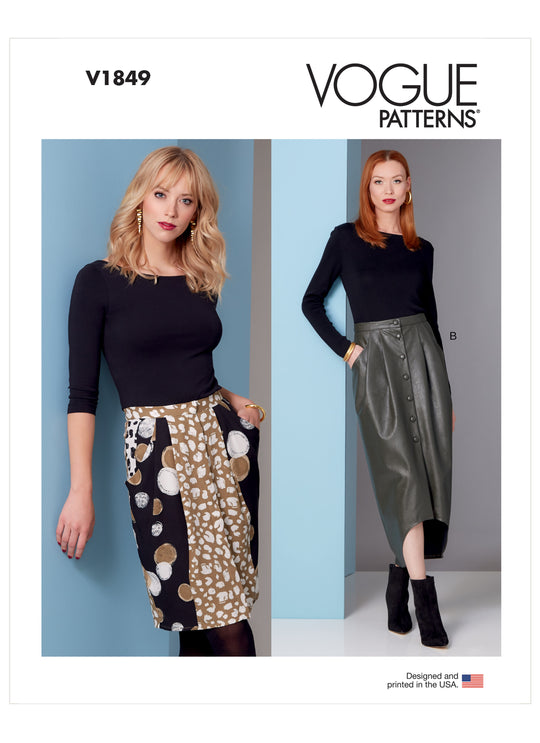 Vogue Schnittmuster V1849 Damen Rock