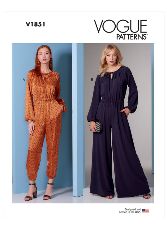 Vogue Schnittmuster V1851 Damen Jumpsuit