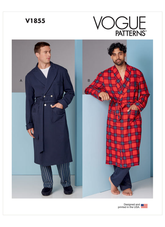 Vogue Schnittmuster V1855 Herren Kleid mit Gürtel