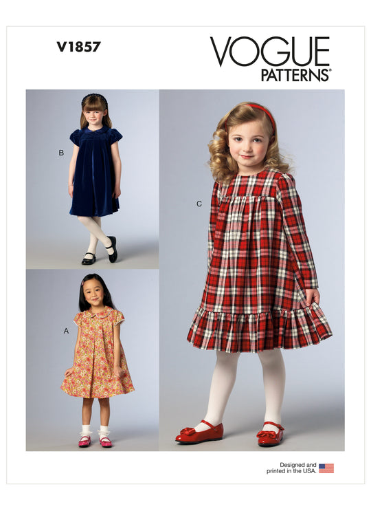 Vogue Schnittmuster V1857 Kinder Kleid