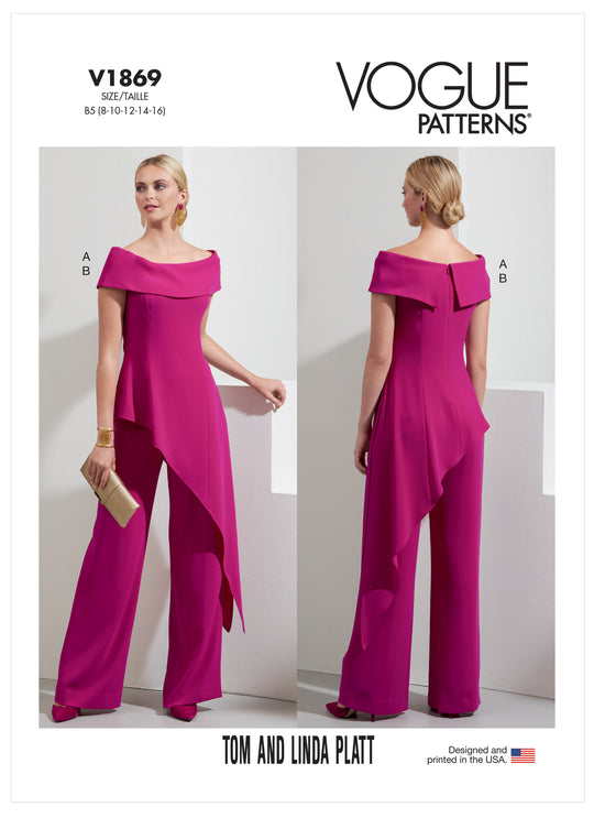 Vogue Schnittmuster V1869 Schulterfreies Oberteil für Damen von Tom and Linda Platt
