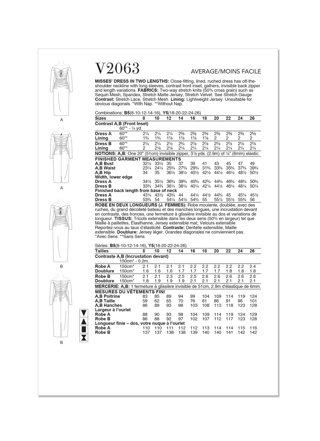 Vogue Schnittmuster V2063 Damen Kleid