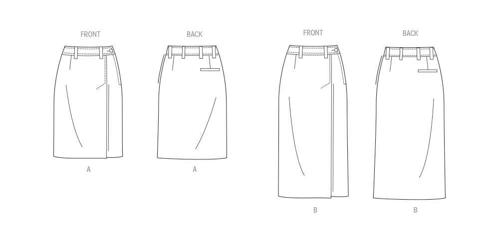 Vogue Schnittmuster V2069 Damen Rock