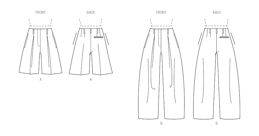 Vogue Schnittmuster V2070 Damen Hose