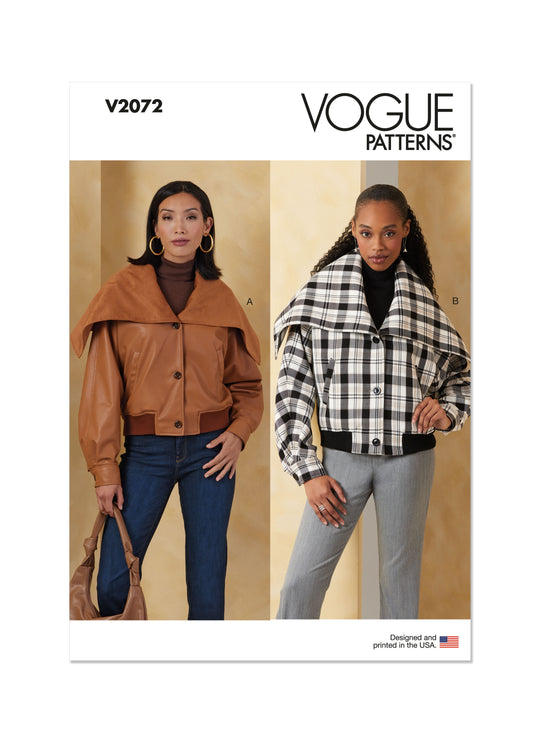 Vogue Schnittmuster V2072 Damen Jacke