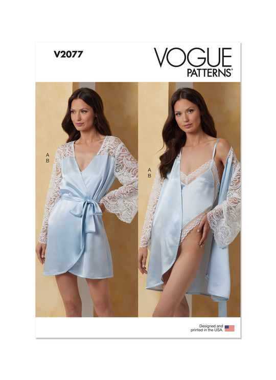 Vogue Schnittmuster V2077 Damen Schlafbekleidung