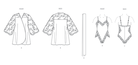Vogue Schnittmuster V2077 Damen Schlafbekleidung
