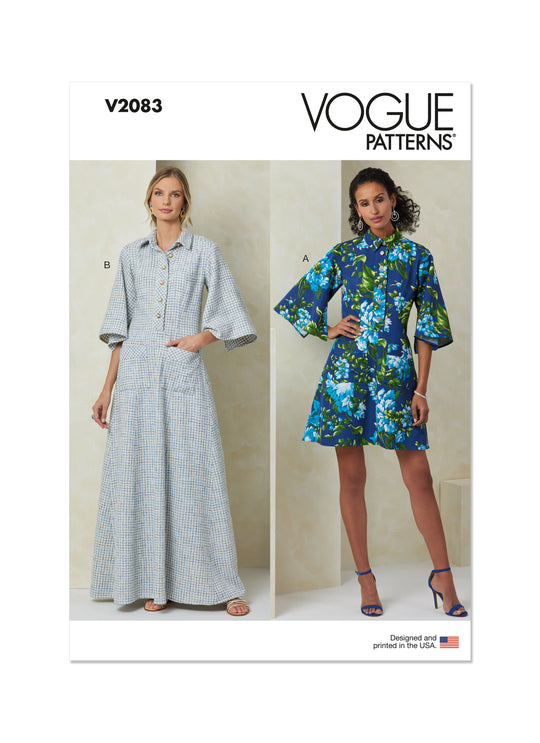 Vogue Schnittmuster V2083 Damen Kleid in zwei Längen