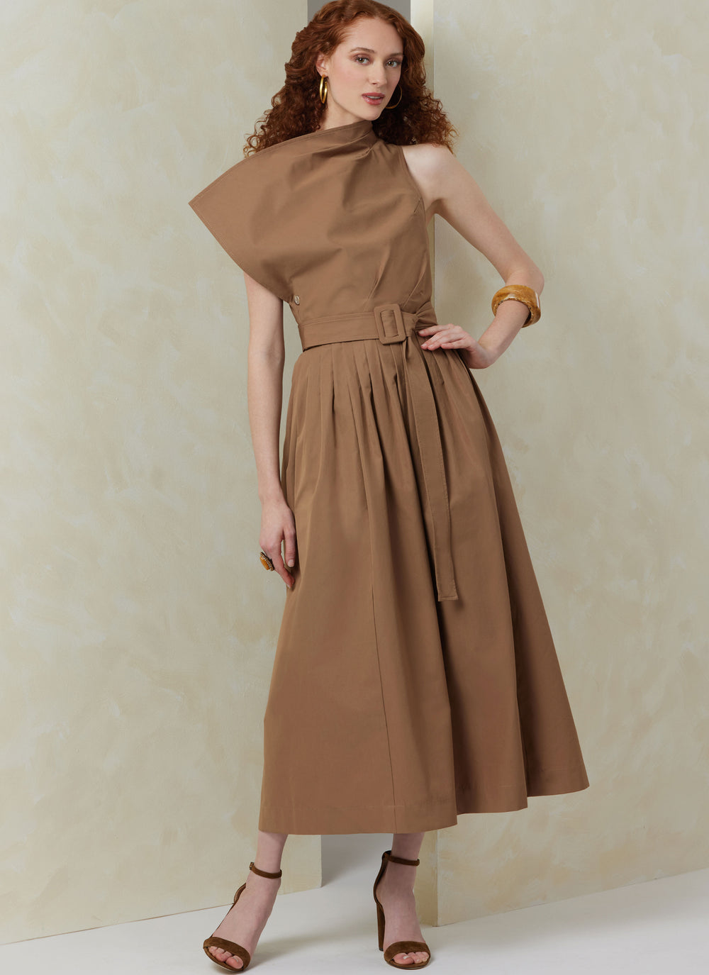 Vogue Schnittmuster V2084 Damen Kleid mit Gürtel und Überbrustband