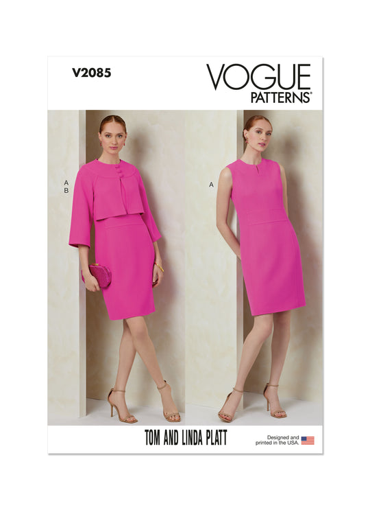 Vogue Schnittmuster V2085 Damen Kleid und Jacke von Tom und Linda Platt