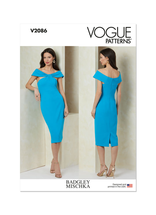 Vogue Schnittmuster V2086 Damen Kleid von  Badgley Mischka