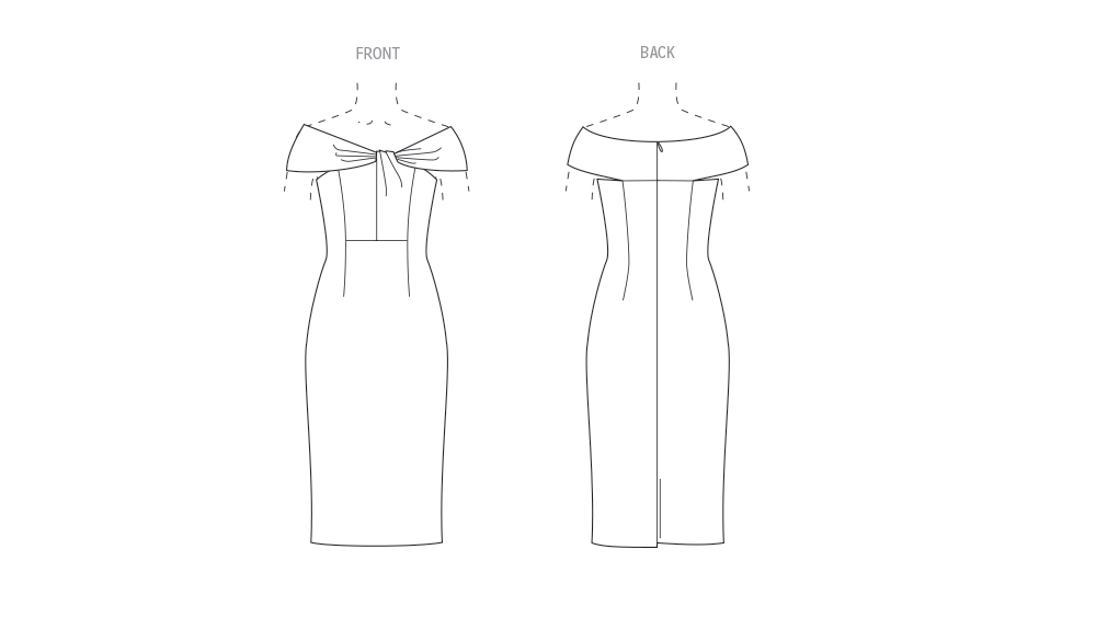 Vogue Schnittmuster V2086 Damen Kleid von  Badgley Mischka