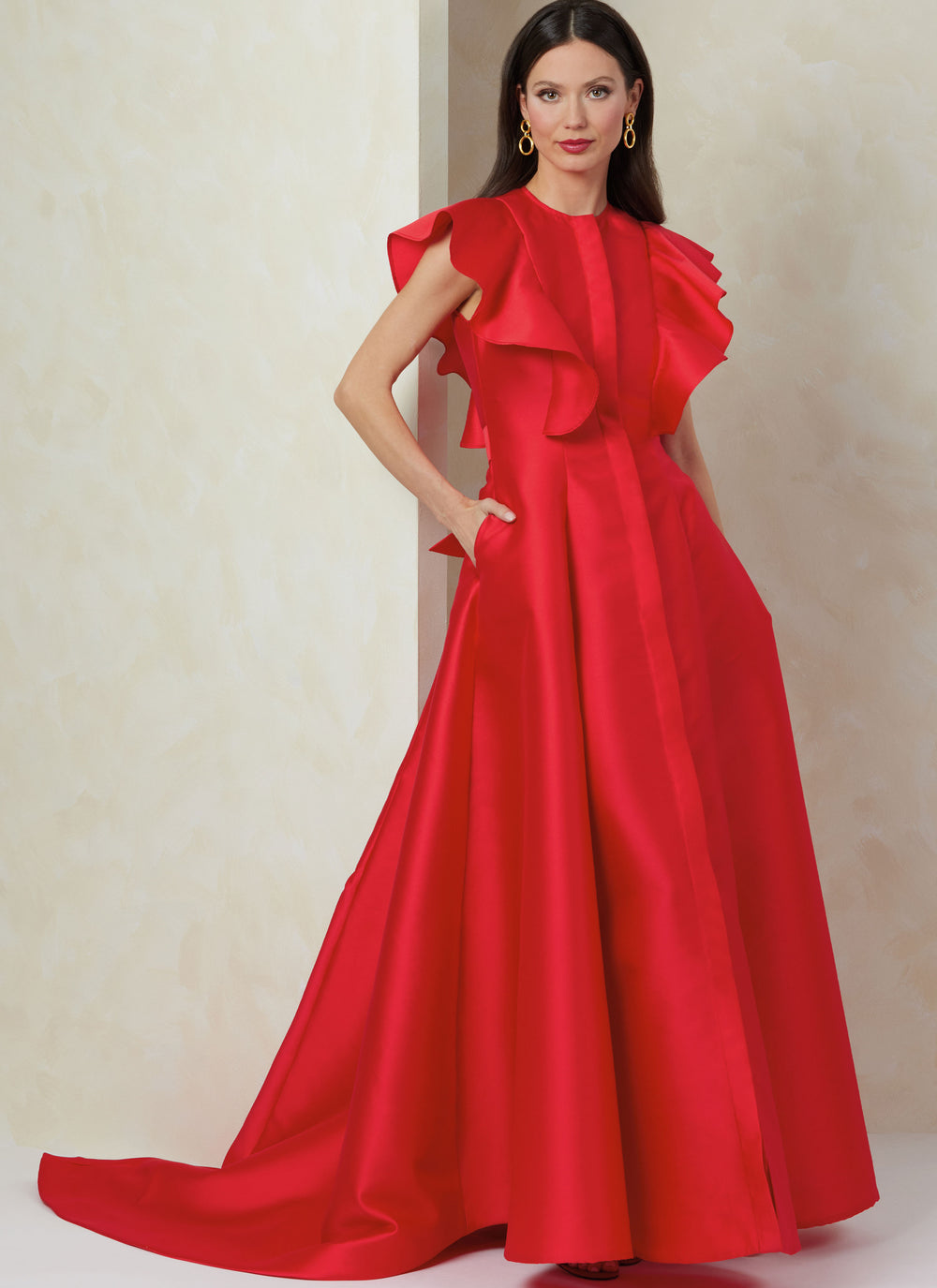 Vogue Schnittmuster V2087 Damen Kleid mit Ärmel- und Längenvariationen