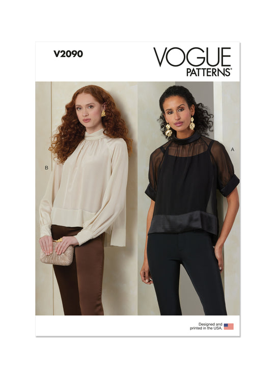 Vogue Schnittmuster V2090 Damen Top mit Ärmelvariationen