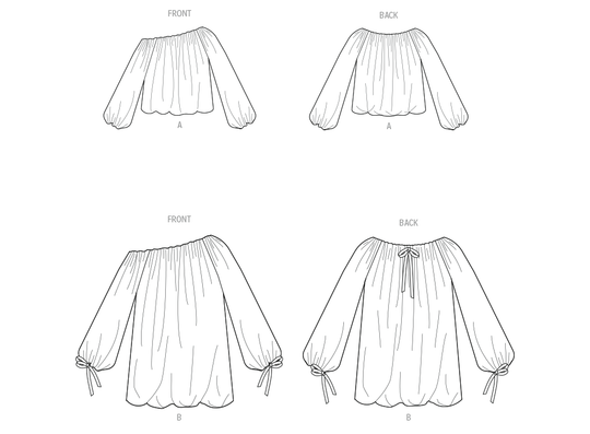 Vogue Schnittmuster V2091 Damen Top mit Längenvariationen