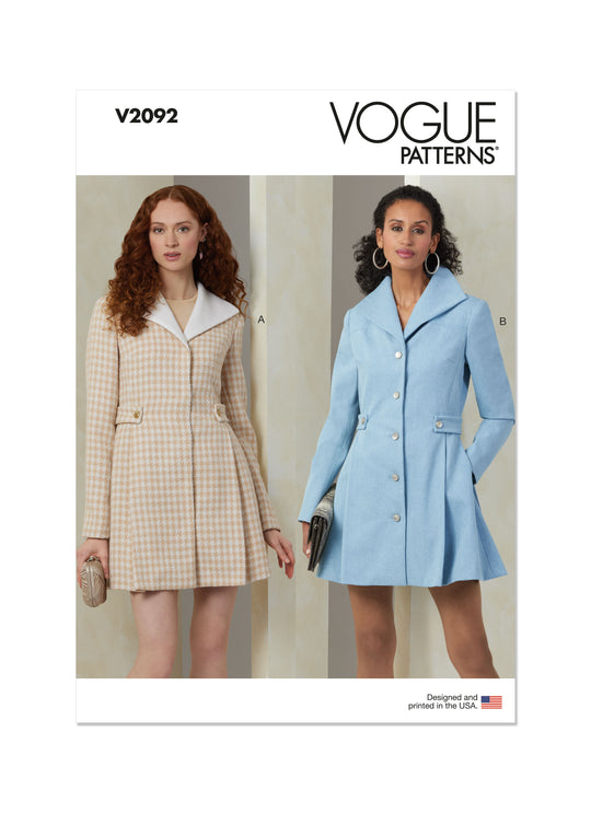 Vogue Schnittmuster V2092 Damen Mantel