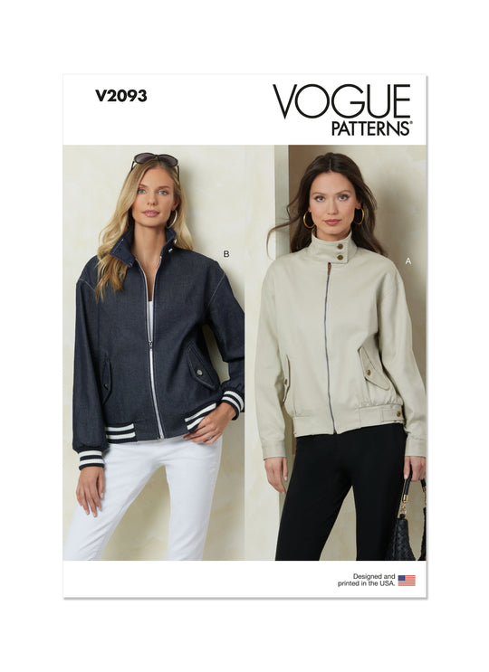 Vogue Schnittmuster V2093 Damen Jacke