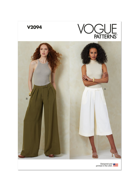 Vogue Schnittmuster V2094 Damen Hose in zwei Längen