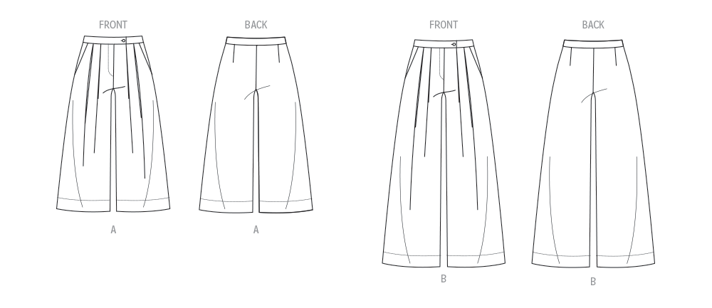 Vogue Schnittmuster V2094 Damen Hose in zwei Längen
