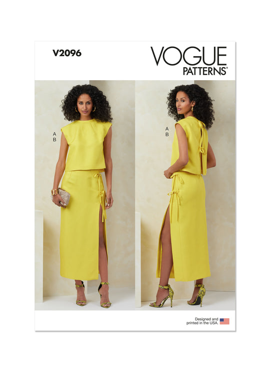 Vogue Schnittmuster V2096 Damen Top und Rock