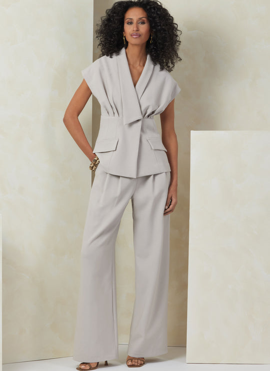 Vogue Schnittmuster V2097 Damen Top, Rock und Hose