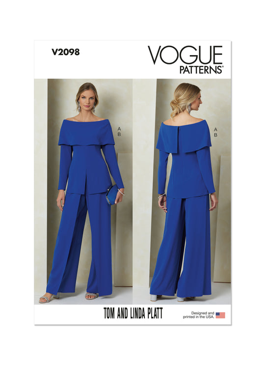 Vogue Schnittmuster V2098 Damen Top und Hose von Tom And Linda Platt