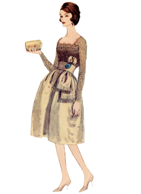 Vogue Schnittmuster V2101 Damen  Kleid mit Gürtel und Schärpe