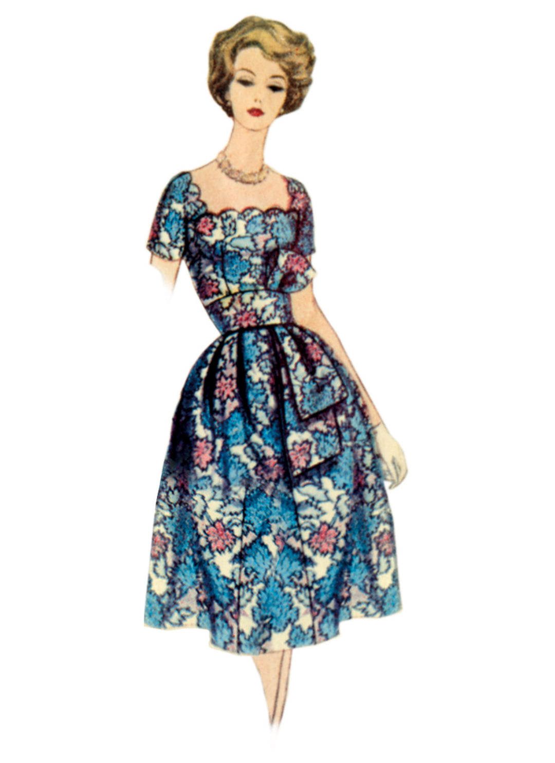 Vogue Schnittmuster V2101 Damen  Kleid mit Gürtel und Schärpe